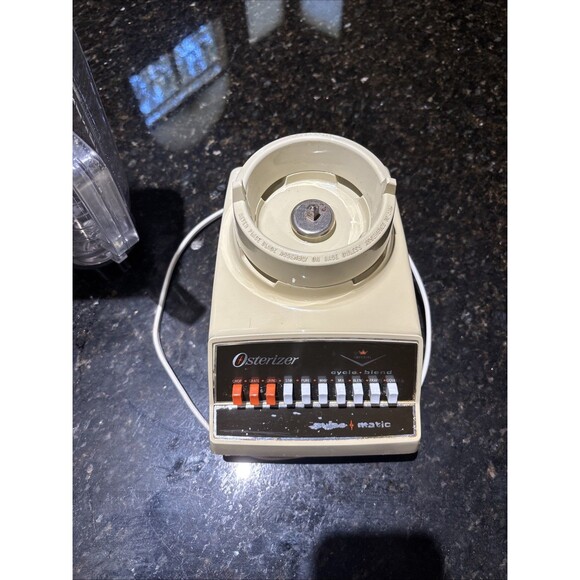 Vintage Osterizer Pulse Matic Blender Harvest Gold 890-14H Works Great! - Picture 5 of 6